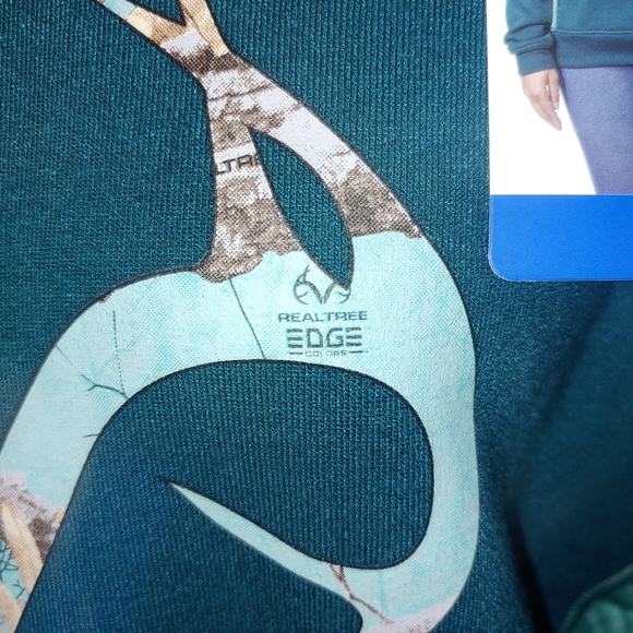RealTree® Aqua Fleece Hoodie Sweatshirt Sz: L - Picture 8 of 12